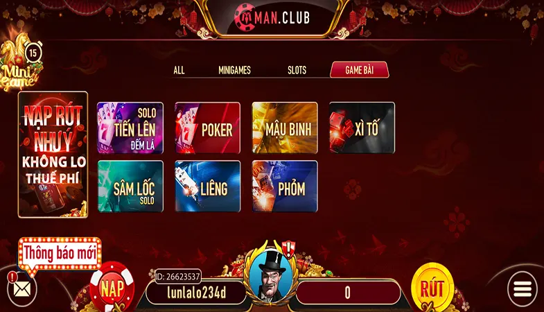 ManClub có 5000+ game, casino, slot, thể thao, RTP cao, jackpot lớn, cược đa dạng, phục vụ mọi người chơi